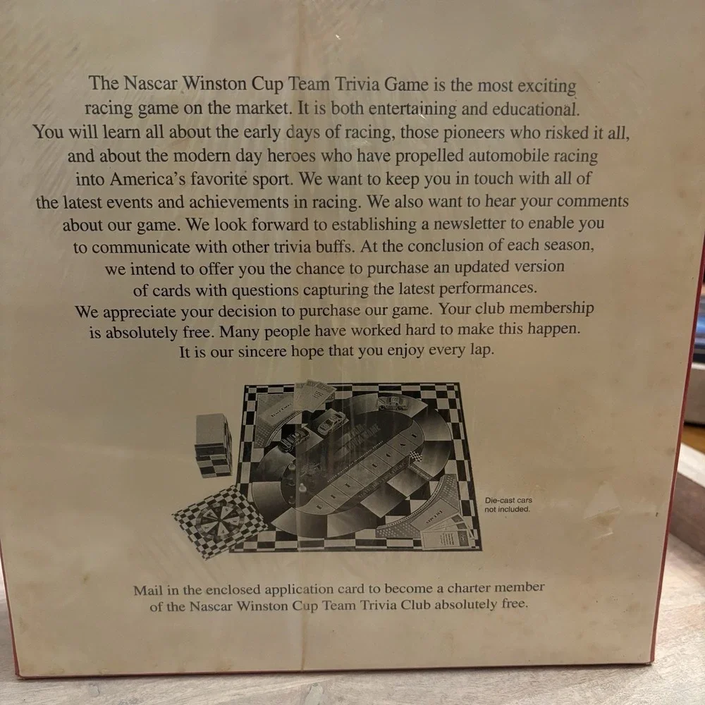 Winston‎ Cup Collectors 1st Edition Team Trivia Game by RCB  Sealed 1994